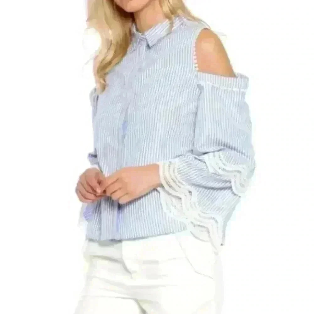 NWT Jonathan Simkhai Button Front Cold Blouse NWT - image 7